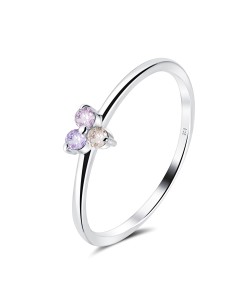 Beautiful Gems with CZ Silver Ring NSR-3938